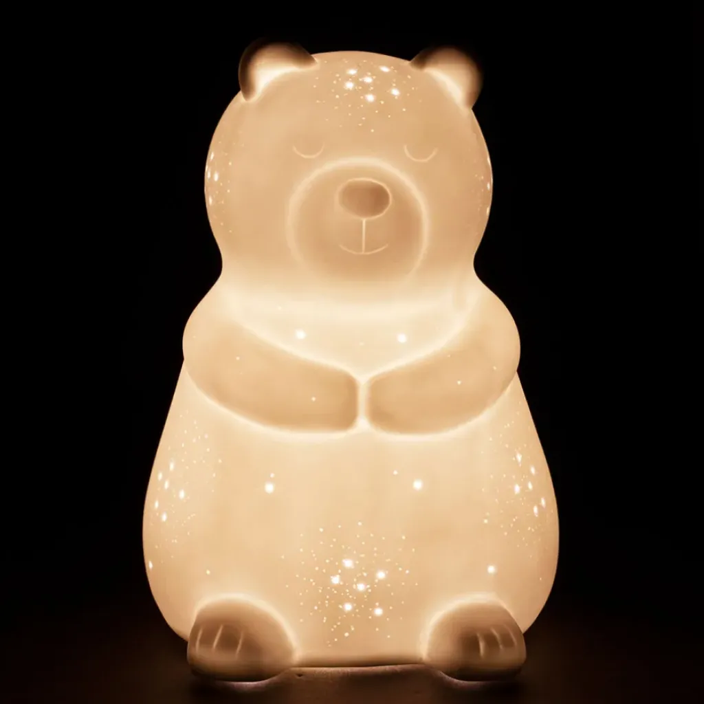 Fabrique de Styles Lampe en porcelaine h20.5cm - Ours* Lampes À Poser