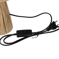 Fabrique de Styles Lampe en raphia et fer h30cm - Organic* Lampes À Poser