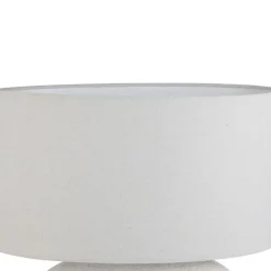 Fabrique de Styles Lampe en terre cuite et lin blanc h50cm - Tahra* Lampes À Poser