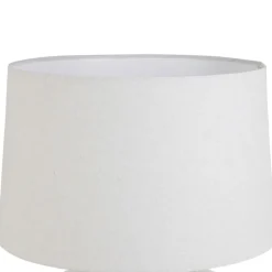Fabrique de Styles Lampe en terre cuite et lin blanc h44.5cm - Tahra* Lampes À Poser