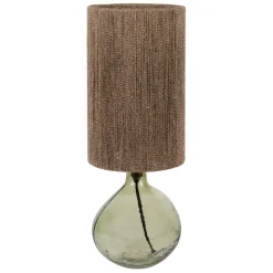 Fabrique de Styles Lampe en verre et jute h46cm - Heliac* Lampes À Poser