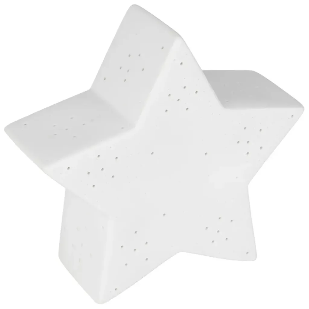 Fabrique de Styles Lampe étoile en porcelaine h15cm - Beezz* Lampes À Poser