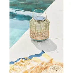 Fabrique de Styles Lanterne solaire en résine tressée h28cm*Enfant Déco, Accessoires Et Rangements|Jardin