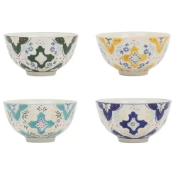Fabrique de Styles Lot de 4 bols en grès 30cm - Azulejo* Bols Et Coupelles