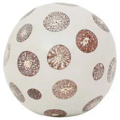Fabrique de Styles Lot de 6 boules décoratives en résine ivoire et brun - Yumbe* Petits Objets Déco