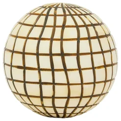 Fabrique de Styles Lot de 6 boules décoratives en résine brun et ivoire - Sumba* Petits Objets Déco