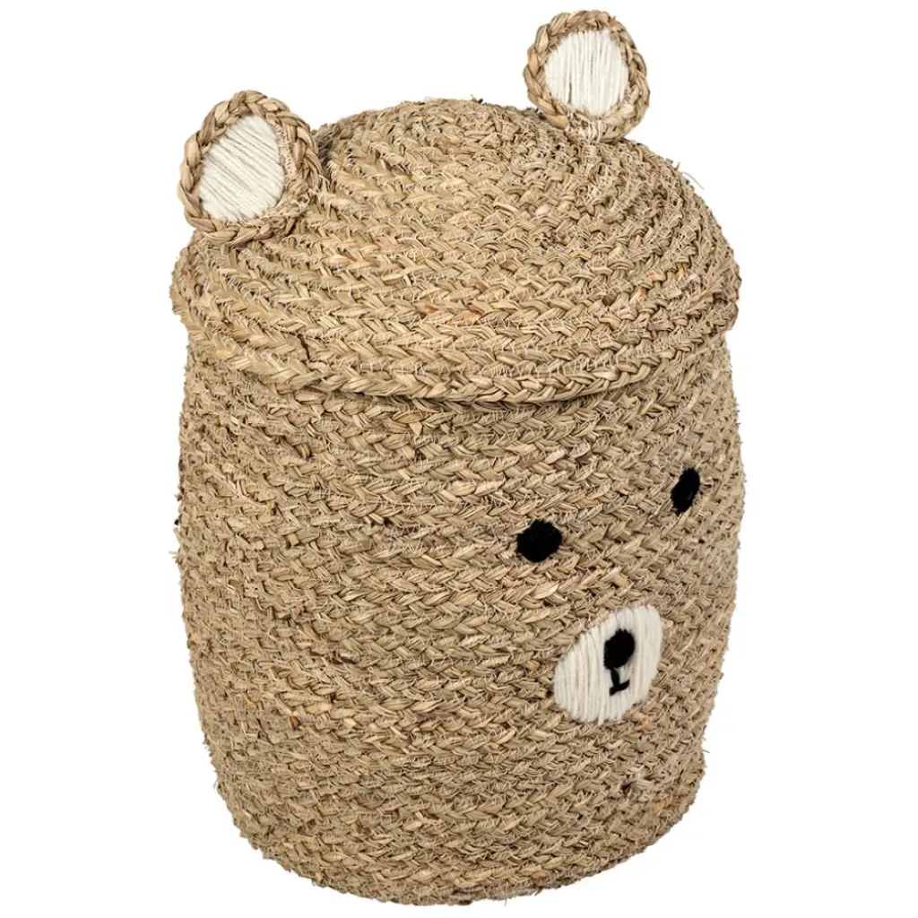 Fabrique de Styles Lot de 2 corbeilles en jonc de mer d31.5xh45cm - Famille* Paniers Et Corbeilles