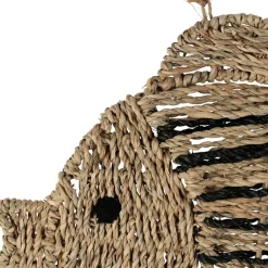 Fabrique de Styles Lot de 2 décoration murale poisson en jonc de mer naturel et bleu - Eté A La Mer* Déco À Suspendre Et Adhésive