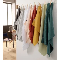 Fabrique de Styles Lot de 2 essuies mains en gaze coton terracotta 50x70cm - Gaia* Torchons, Tabliers Et Maniques