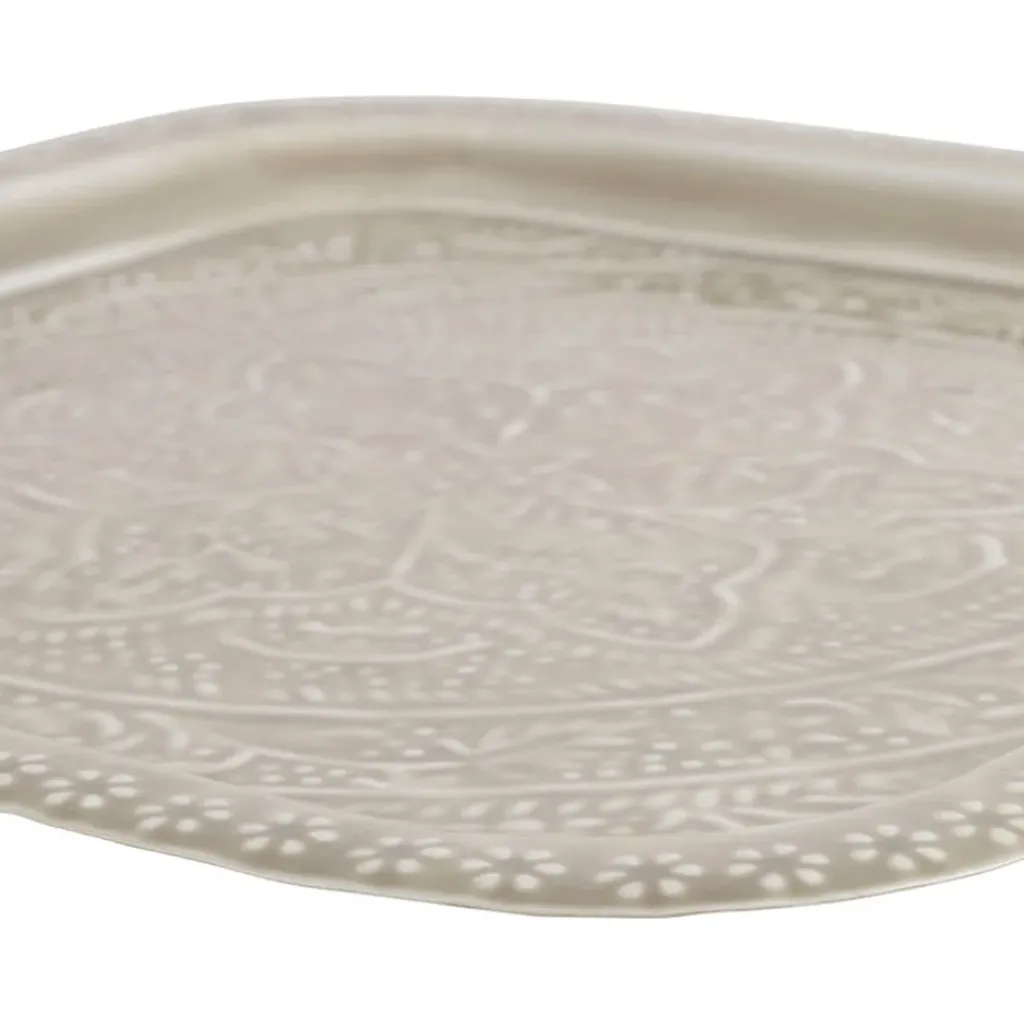 Fabrique de Styles Lot de 2 plateaux carré en fer 41x41cm - Arabise* Plateaux