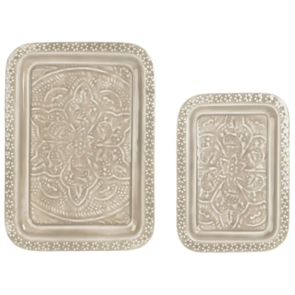 Fabrique de Styles Lot de 2 plateaux en fer - Arabise* Plateaux