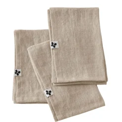 Fabrique de Styles Lot de 3 serviettes en lin lavé 40x40cm - Soline* Serviettes De Table