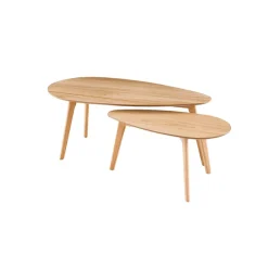Fabrique de Styles Lot de 2 table basse en chêne - Becka* Table Basses