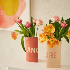 Fabrique de Styles Lot de 2 vases en grès 13x6.5xh24cm - Funny* Vases Et Soliflores