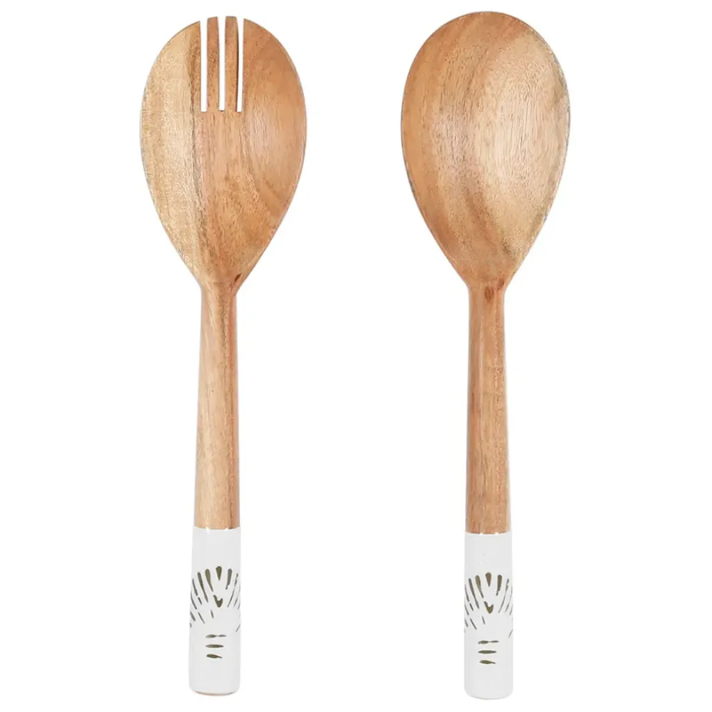 Fabrique de Styles Lot de couverts de salade en manguier - Bord De Mer* Ustensibles De Cuisine