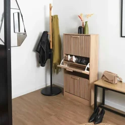 Fabrique de Styles Meuble à chaussures 3 portes H113cm - Kara* Bibliothèques Et Étagères