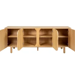 Fabrique de Styles Meuble bas 4 portes en chêne 200xh80cm - Sirocco* Buffets Et Vitrines