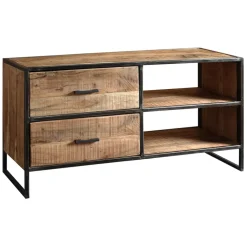 Fabrique de Styles Meuble TV industriel en acacia et fer L120cm - Factory* Meubles Tv