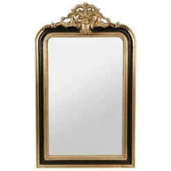 Fabrique de Styles Miroir baroque noir et doré en bois - Féerie* Miroirs