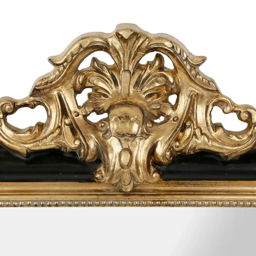 Fabrique de Styles Miroir baroque noir et doré en bois - Féerie* Miroirs