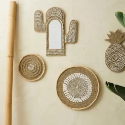 Fabrique de Styles Miroir cactus en coquillage 40x45cm - Cauri* Miroirs