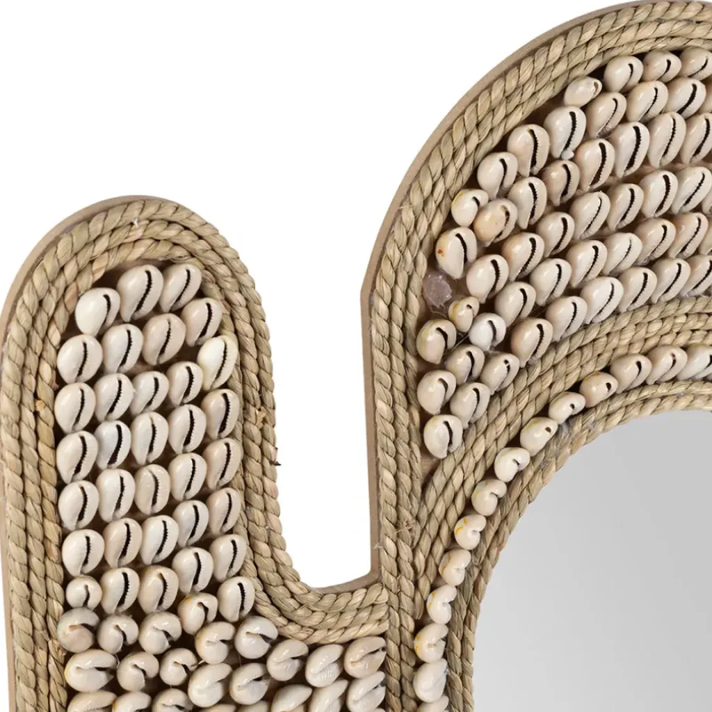 Fabrique de Styles Miroir cactus en coquillage 40x45cm - Cauri* Miroirs