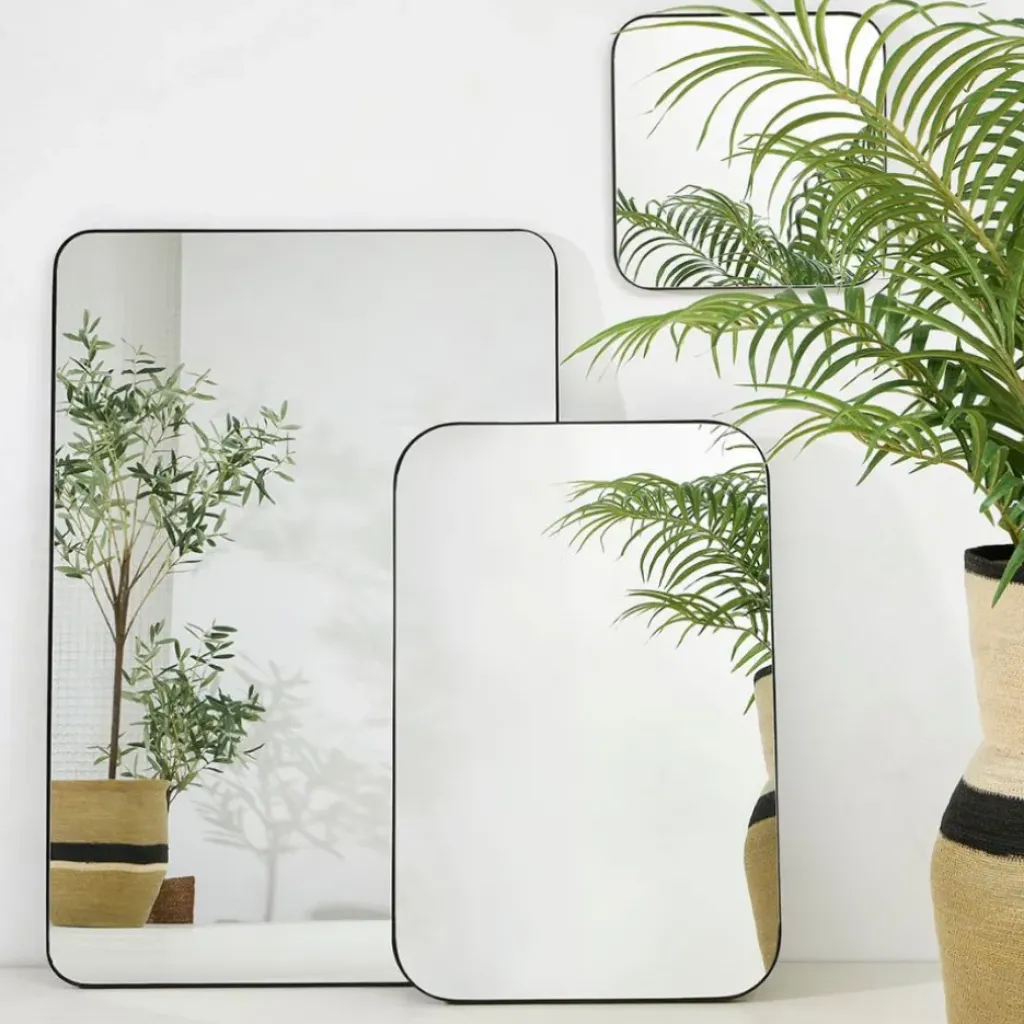 Fabrique de Styles Miroir carré en fer 45x45cm - Kerian* Miroirs