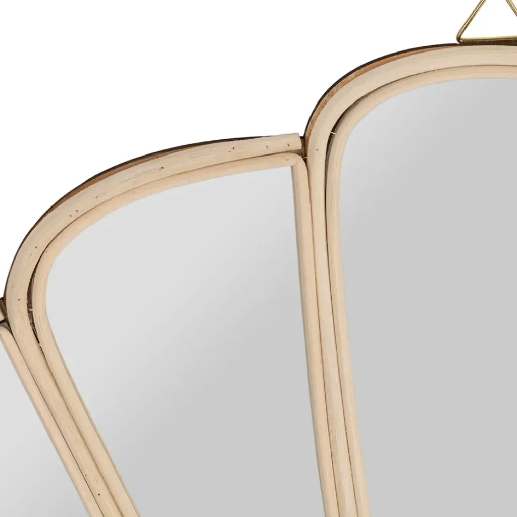 Fabrique de Styles Miroir coquillage en rotin 50x35cm* Miroirs