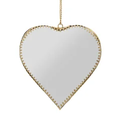 Fabrique de Styles Miroir cœur en laiton et miroir 15x16cm - Cœur* Miroirs