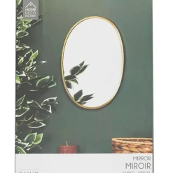 Fabrique de Styles Miroir ovale contour dore 34x25cm* Miroirs