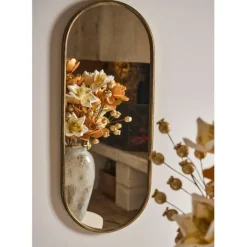 Fabrique de Styles Miroir ovale en fer 35.5x89.5cm - Aziru* Miroirs