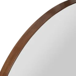 Fabrique de Styles Miroir rond en pin foncé d80cm - Mikawa* Miroirs