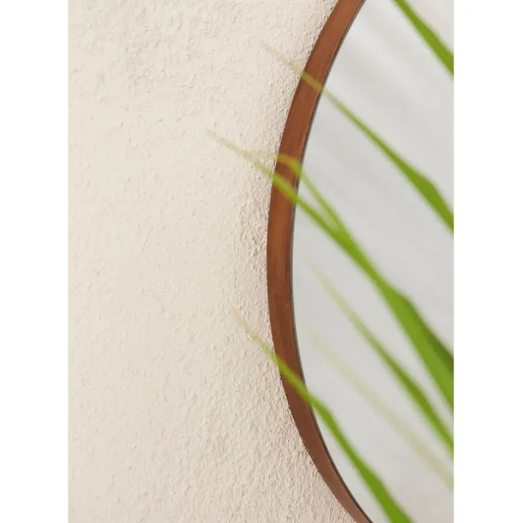 Fabrique de Styles Miroir rond en pin foncé d80cm - Mikawa* Miroirs