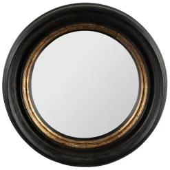 Fabrique de Styles Miroir rond oeil de sorciere noir et doré d33cm - Aureol* Miroirs