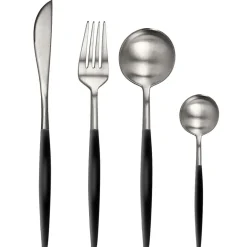 Fabrique de Styles Ménagère 16 pièces en inox et noir - Mazarin* Ménagères