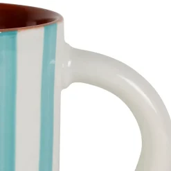 Fabrique de Styles Mug en grès rayé et blanc 40cl - Alaria* Tasses Et Mugs