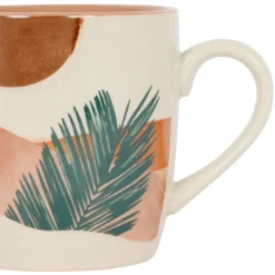 Fabrique de Styles Mugs x2 et vert 30cl en porcelaine - sweet leaves* Tasses Et Mugs
