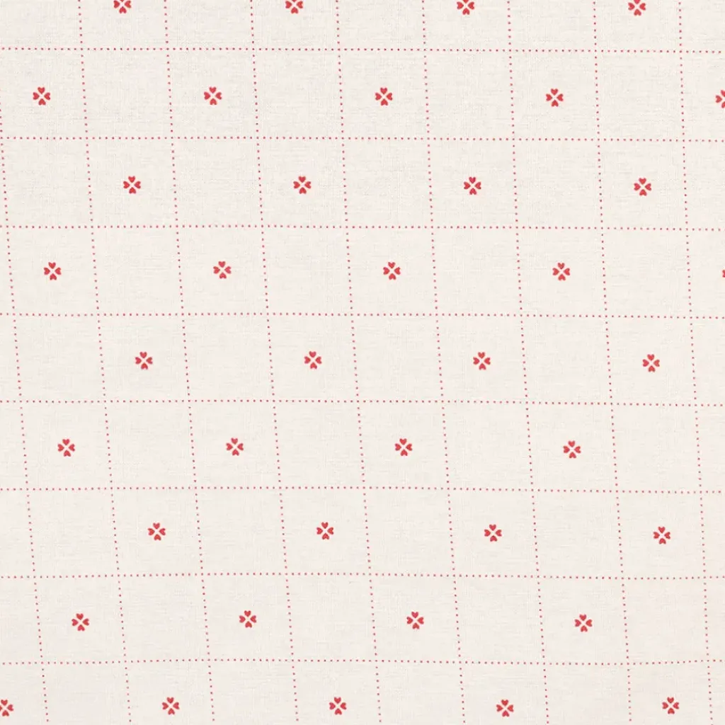 Fabrique de Styles Nappe carrée en coton blanc et 160x160cm - P'tits cœurs* Nappes