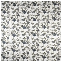 Fabrique de Styles Nappe en coton gris vert 260x160cm - Rose noire* Nappes