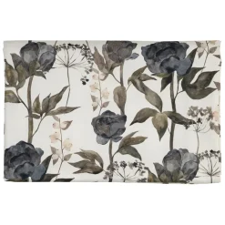 Fabrique de Styles Nappe en coton gris vert 160x160cm - Rose noire* Nappes