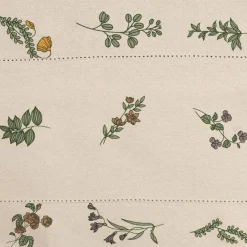 Fabrique de Styles Nappe en coton naturel et vert 230x160cm - Juline* Nappes