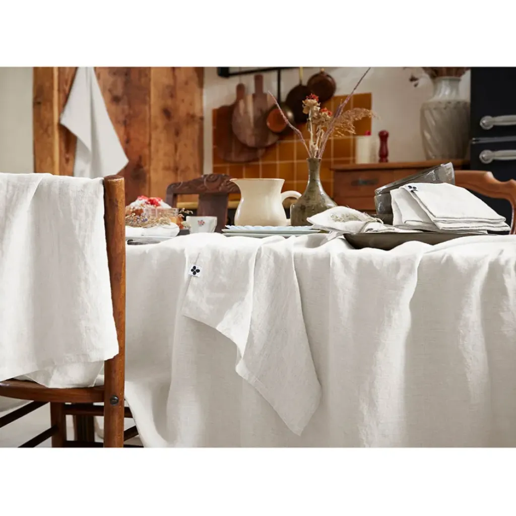 Fabrique de Styles Nappe rectangle en lin lavé 170x250cm - Soline* Nappes