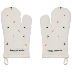 Fabrique de Styles Paire de gants cuisine en coton écru - P'tit Légume* Torchons, Tabliers Et Maniques