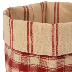 Fabrique de Styles Panière damier d15xh18cm en coton - la campagne* Paniers Et Corbeilles