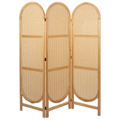 Fabrique de Styles Paravent en sapin et rotin 150xh180cm - Balamea* Têtes De Lit Et Paravents