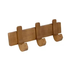 Fabrique de Styles Patère 3 crochets oiseau en acajou blanc 30x11cm - Campagne* Patères