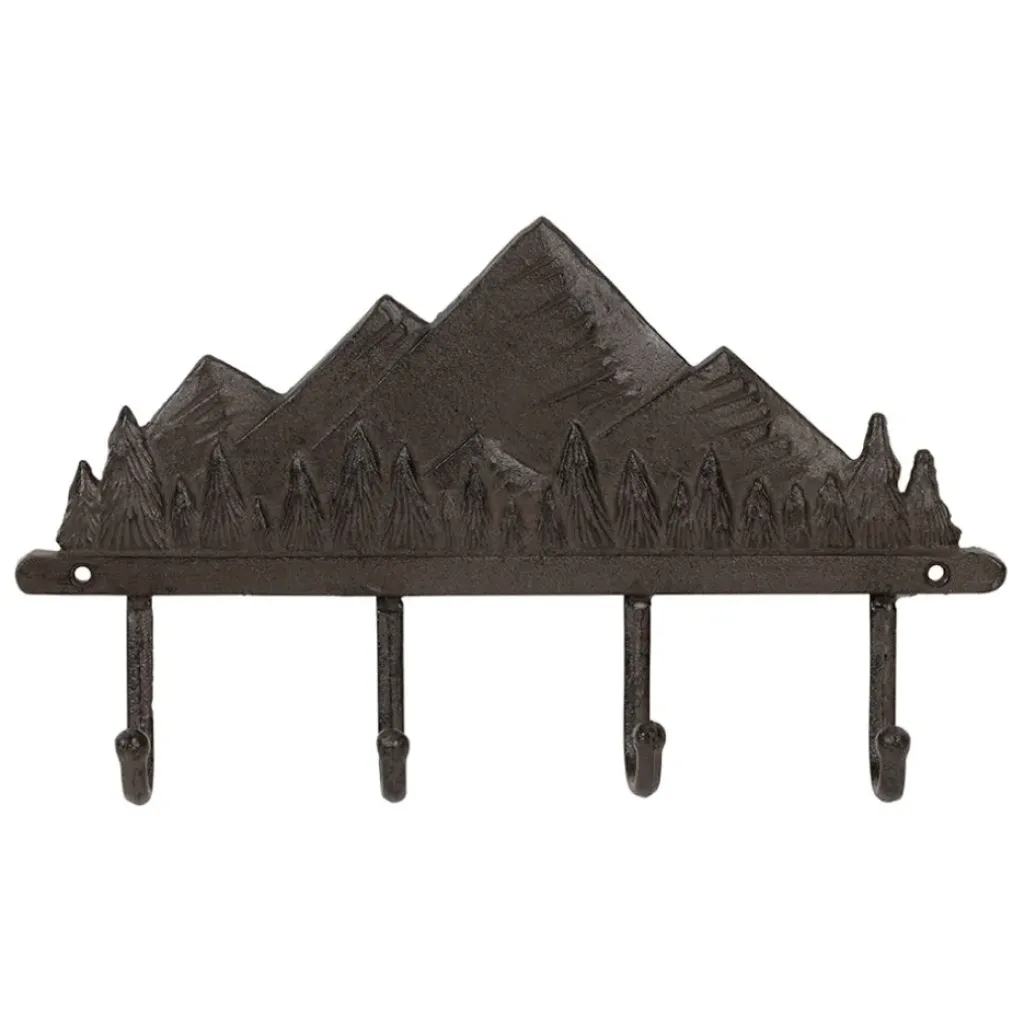 Fabrique de Styles Patères 4 crochets Montagnes en fonte - Montagne* Patères