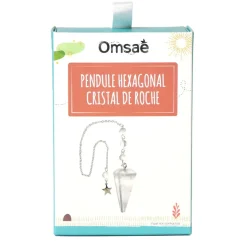 Fabrique de Styles Pendule hexagonal en cristal de roche et charm étoile* Méditation Et Yoga