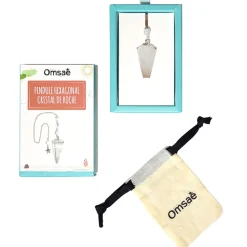 Fabrique de Styles Pendule hexagonal en cristal de roche et charm étoile* Méditation Et Yoga