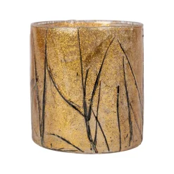 Fabrique de Styles Photophore en verre doré et noir d7cm - Brindille* Photophores, Bougeoirs Et Lanternes